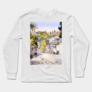 Cuesta Chapiz, Granada, Spain Long Sleeve T-Shirt